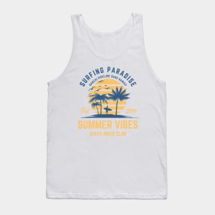 Retro Surfer Summer Vibes Oahu Hawaii Tank Top